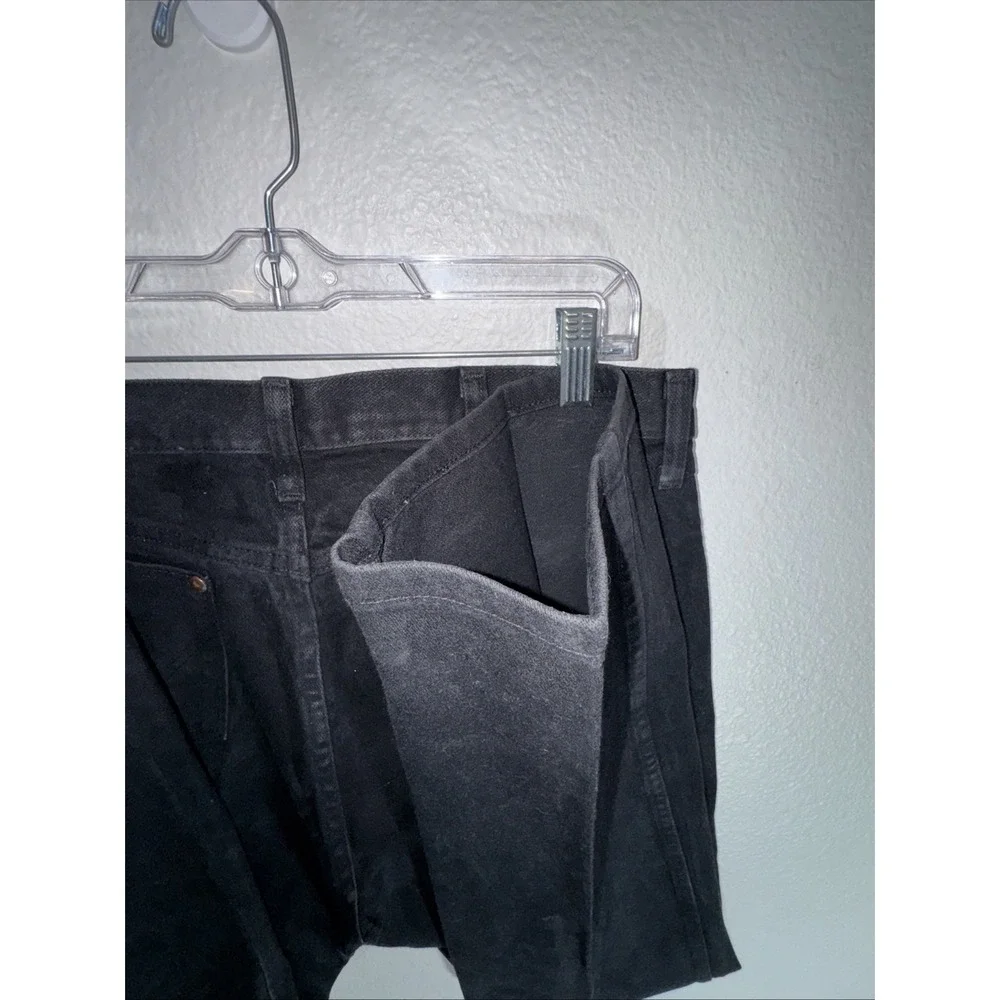 Vintage Wrangler Jeans Mens 33x34 Shadow Black Cowboy Cut Read Description
